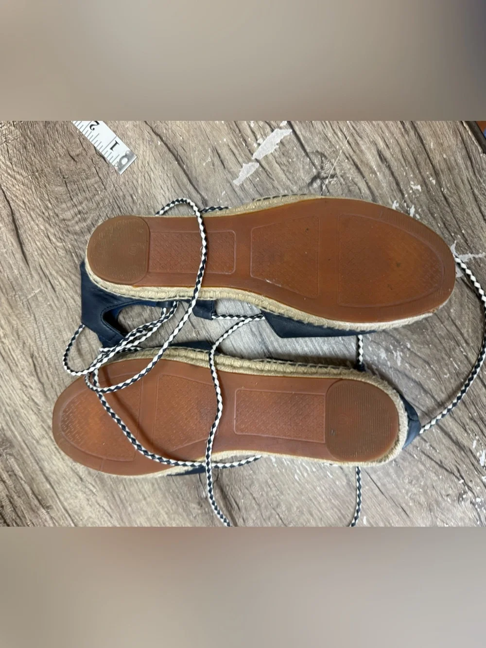 TORY BURCH POSITANO LACE-UP ESPADRILLE BLUE SIZE 10